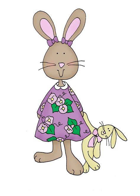 Free Dearie Dolls Digi Stamps As Requested Bunny In Dress