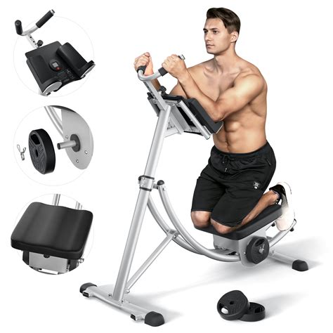 Updated Foldable Abdominal Crunch Coaster Ab Machine Fitness Core