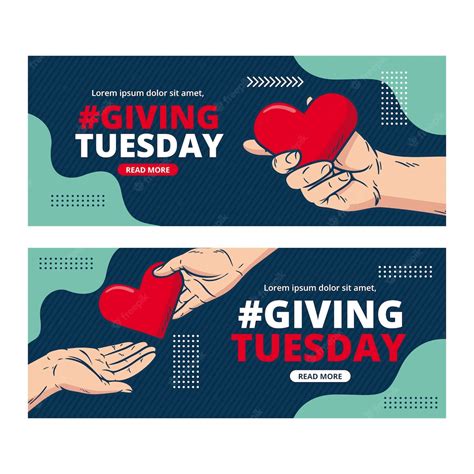 Free Vector Hand Drawn Giving Tuesday Banners Set