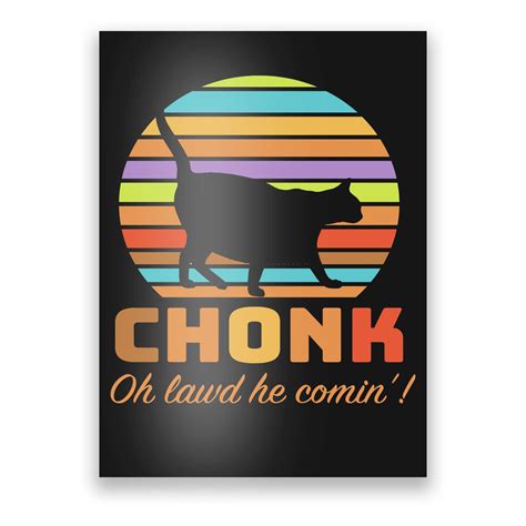 Chonk Scale Cat Meme Poster Teeshirtpalace