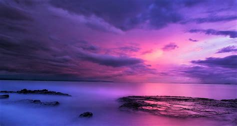 Purple Ocean Sunset Image Id 302599 Image Abyss