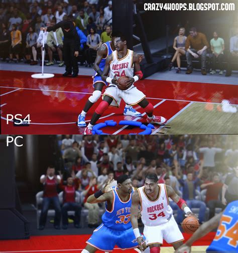 Nba 2k14 Pc Vs Ps4 Comparison Patrick Ewing 33 Vs Hakeem Olajuwon 34