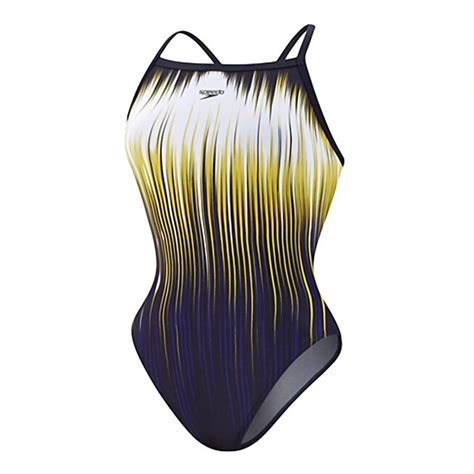 Speedo Womens Power Sprint Flyback Endurance Racing Swimsuit Sugg