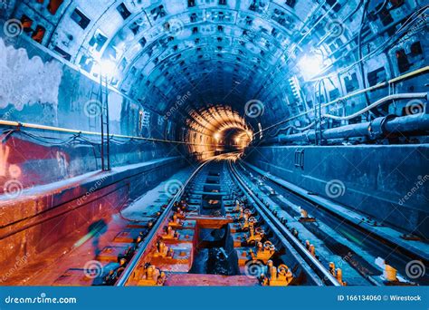 Underground Tunnel And The Railway In New York City United States