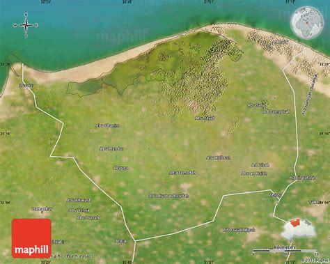 Satellite Map Of Kafr El Sheikh