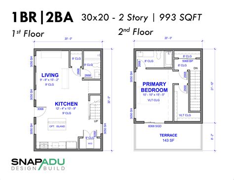 Two Story Adu Floor Plans For Accessory Dwelling Units