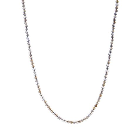 Amber necklace 65 cm from the dominican republic. Collana lunga Agata Grigia Naturale e Ag 925, sfere 4mm ...