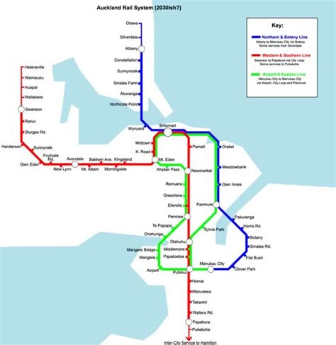 Aucklands Rail Map In 2030 Greater Auckland