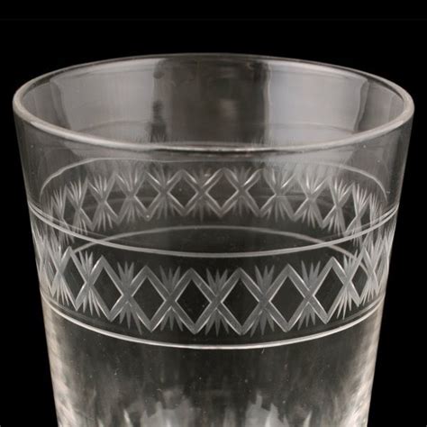 Antique Glass Tumblers Edwardian Drinking Glasses
