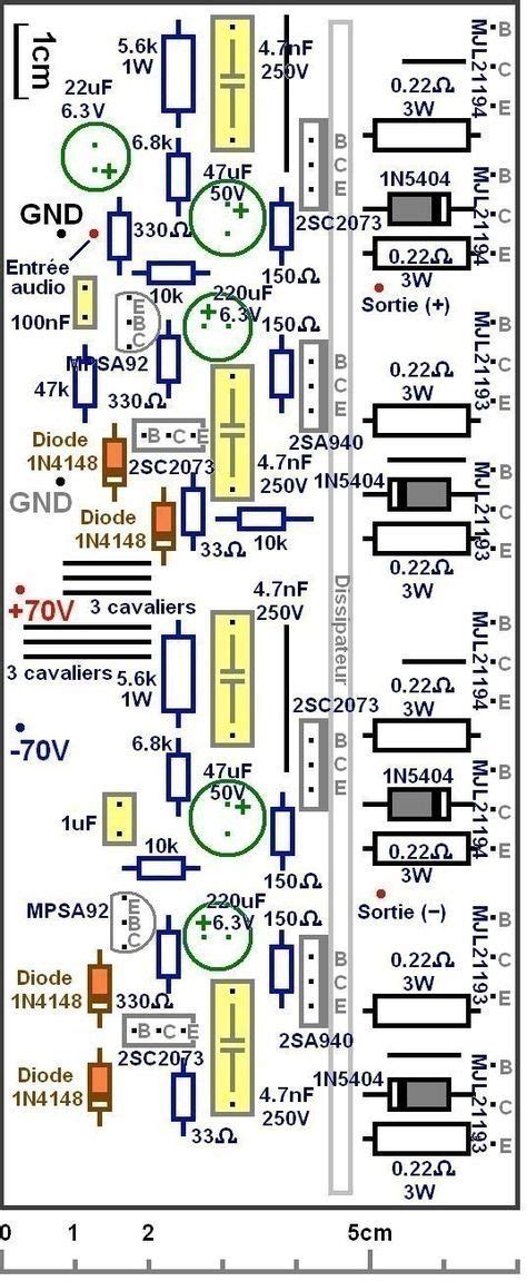 How to make audio power amplifier circuit. ampli audio 500w a 1000w circuit imprime typon 1 | Hifi amplifier, Audio amplifier, Car audio ...