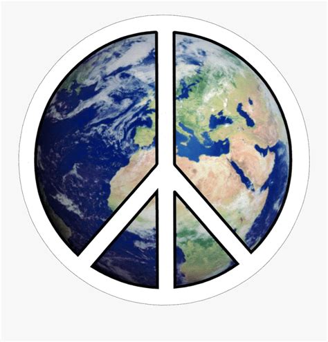 Peace Sign Over Earth World Peace Transparent Background Free