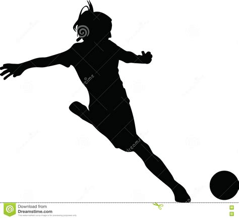 Soccer Player Silhouette Vector At Collection Of