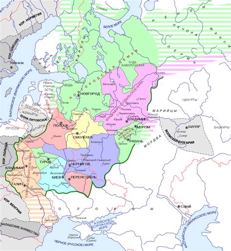 Kievan Rus In 1237 Ru Великое княжество Рязанское — Википедия Map