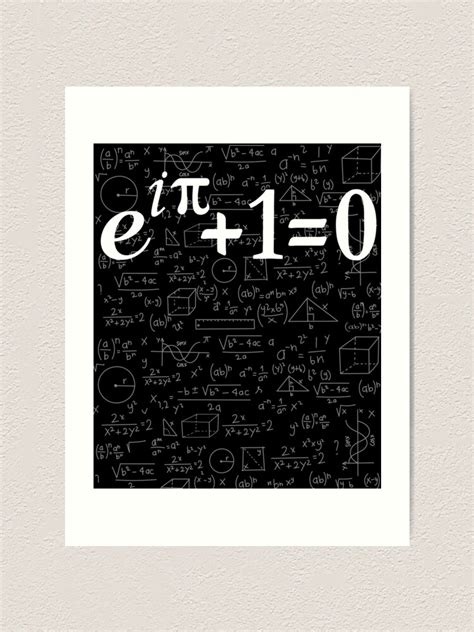 Eulers Identity Math Science Fun Most Beautiful Equation Art Print