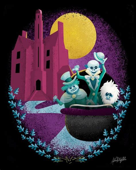 Haunted Mansion Disney World Halloween Print Etsy Disney World