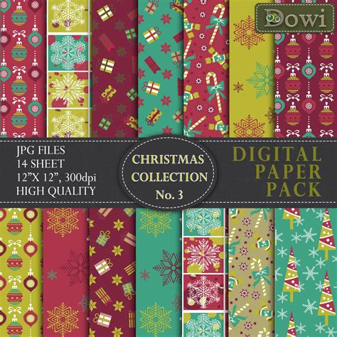 Christmas Collection Paper Pack 14 Printable Digital