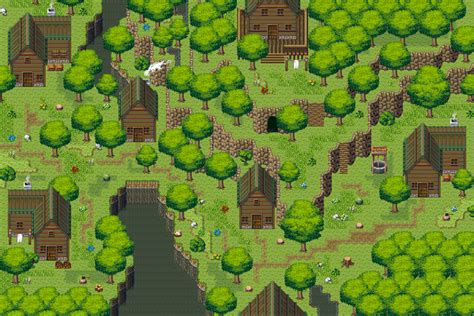Dorfpng Pixel Art Rpg Maker Dungeon Maps