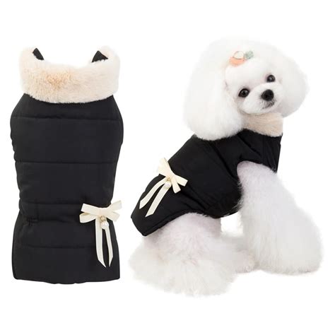 Winter Dog Clothes Thicken Fleece Collar Dog Coat For Small Dog Warm