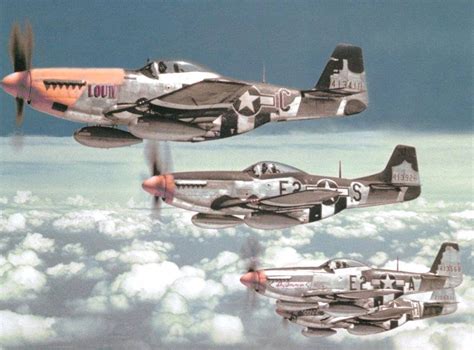 Photo P 51 Mustang Fighters Of The Us Army Air Force 375th Fighter