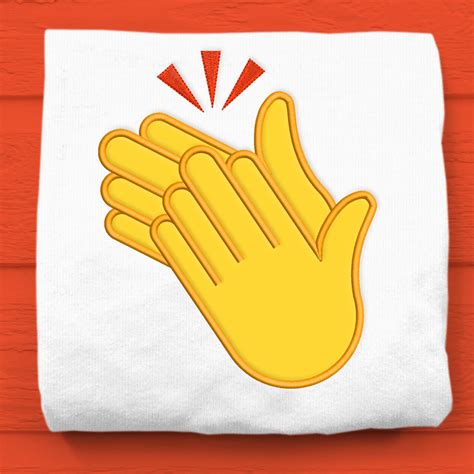 Clapping Hands Emoji Applique 4 Sizes Products Swak Embroidery