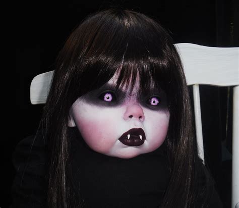 Ooak Horror Goth Art Doll Halloween Custom Vampire Toddler Tibby Reborn