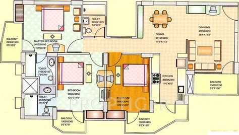 1725 Sq Ft 3 Bhk Floor Plan Image Arihant Buildcon Paradiso Available