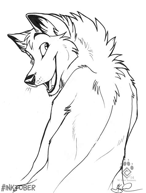 Inktober Wolf — Weasyl