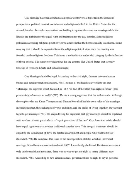 Gay Marriage Argument Essay Marriage Same Sex Marriage