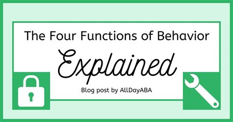The Four Functions Of Behavior Explained