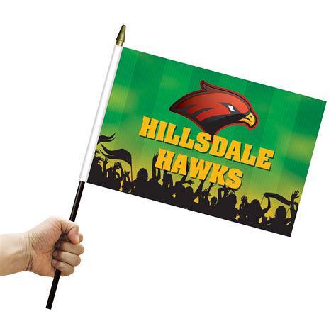 8 X 12 Single Reverse Polyester Stick Flags