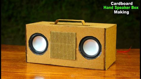 How To Make Hand Speaker Box At Home Using Cardboard Making Cardboard