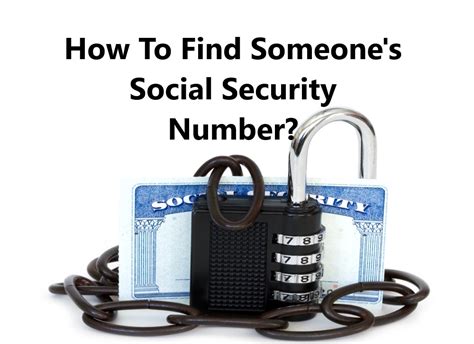 How To Find Someones Social Security Number Social Security Number