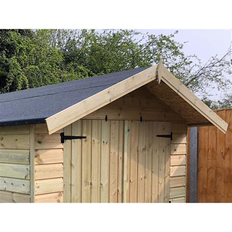 The overhang refers to the amount the roof framing extends beyond the vertical wall. Extra Front Roof Overhang 10 | ShedsFirst