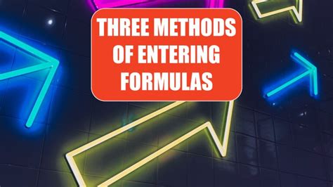 Three Methods Of Entering Formulas Excel Tips MrExcel Publishing