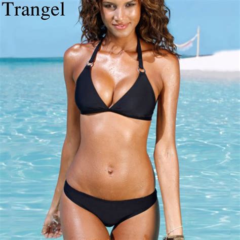Buy Trangel Bikini Women Swimwear 2018 Halter Swimsuit