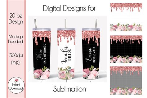 Digital 20oz Skinny Tumbler Sublimation Designs Pink Marble Tumbler For