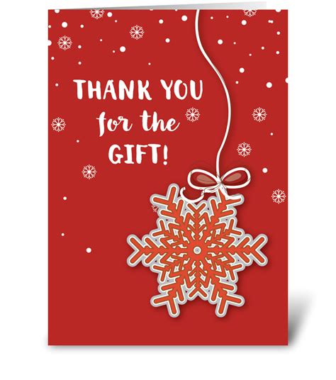 Thank You For Christmas T Scarlet Red Send This Greeting Card