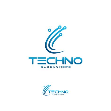 Technology Logo Designs Concept Simple Tech Wire Logo Template 2064390
