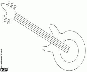 electric guitar  rock  coloring page printable game