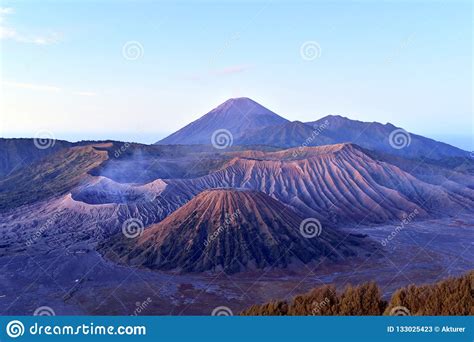 Mount Bromo Twilight Sky Sunrise Stock Image Image Of