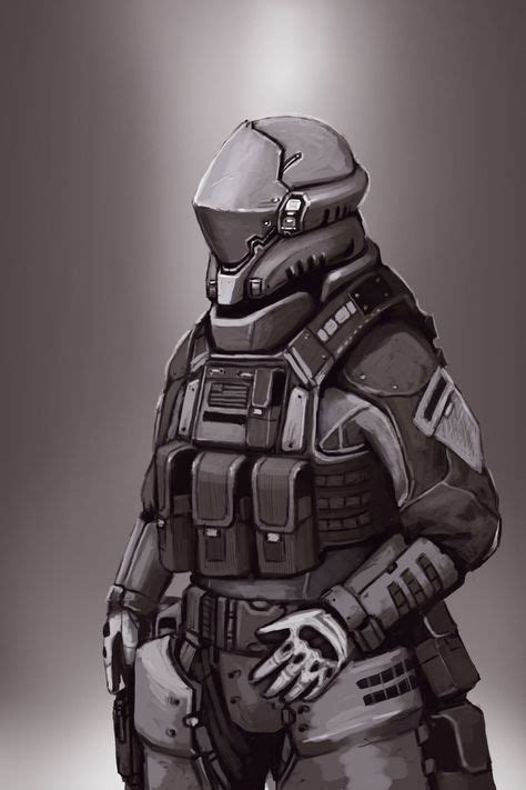 Futuristic Marine By Fonteart Futuristic Future Soldier Battle Armor