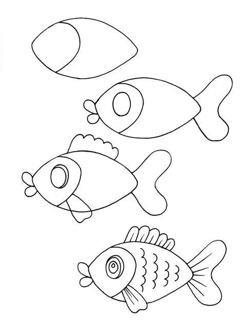 vis tekenen met kleuters Рисование Рисунки Раскраски