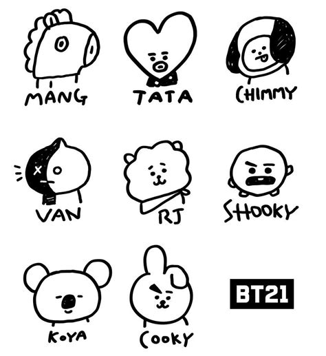 Bt21 Twitter Update ♡ Bt21 Drawing Bts Drawings Bts Fanart