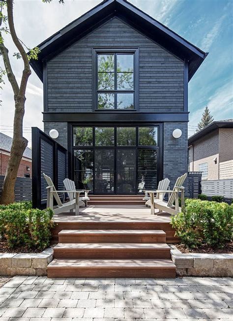 25 Inspiring Exterior House Paint Color Ideas Dark Grey Exterior House