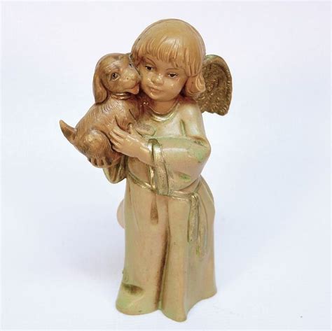 Fontanini Angel With Dog Figurine 781 Best Friends Forever Dog
