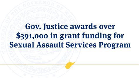Gov Justice Awards Over 391000 In Grant Funding For Sexual Assault