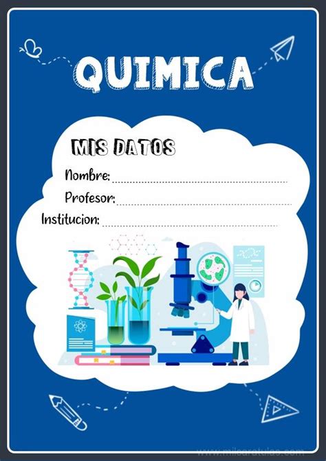 Caratula De Química Los Mejores Diseños Del 【2023