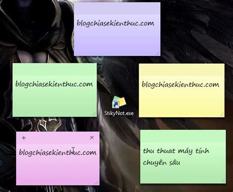 Create Sticky Note Notes On The Desktop Win 7810