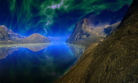Aurora Borealis Digital Art By Heinz G Mielke