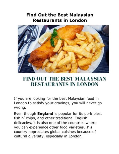 Find Out The Best Malaysian Restaurants In London